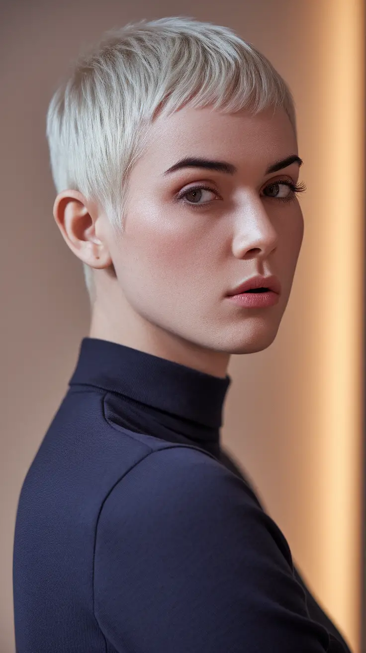 The Bold Elegance of a Buzz Cut for Women