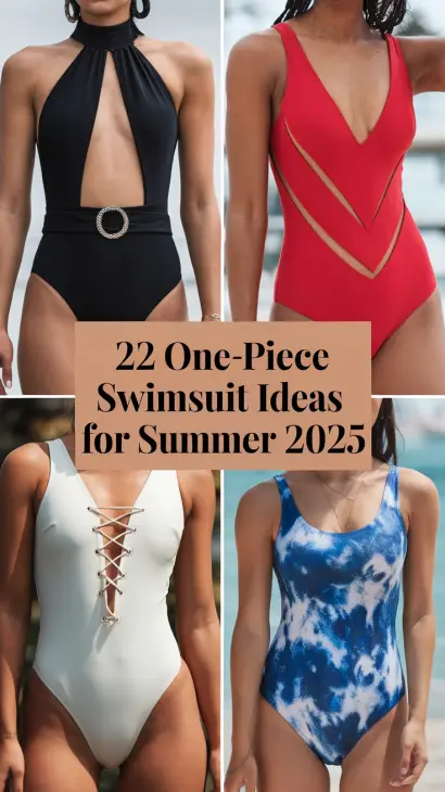 22 Trendy One-Piece Swimsuit Ideas for Summer 2025 – Chic, Sporty & Aesthetic Styles