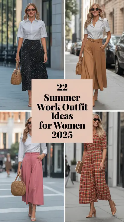 22 Stylish Summer Work Outfit Ideas for Women 2025