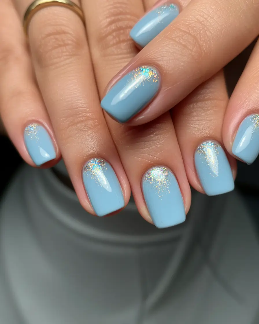 june nail colors Chrome Lilac with Butterfly Art