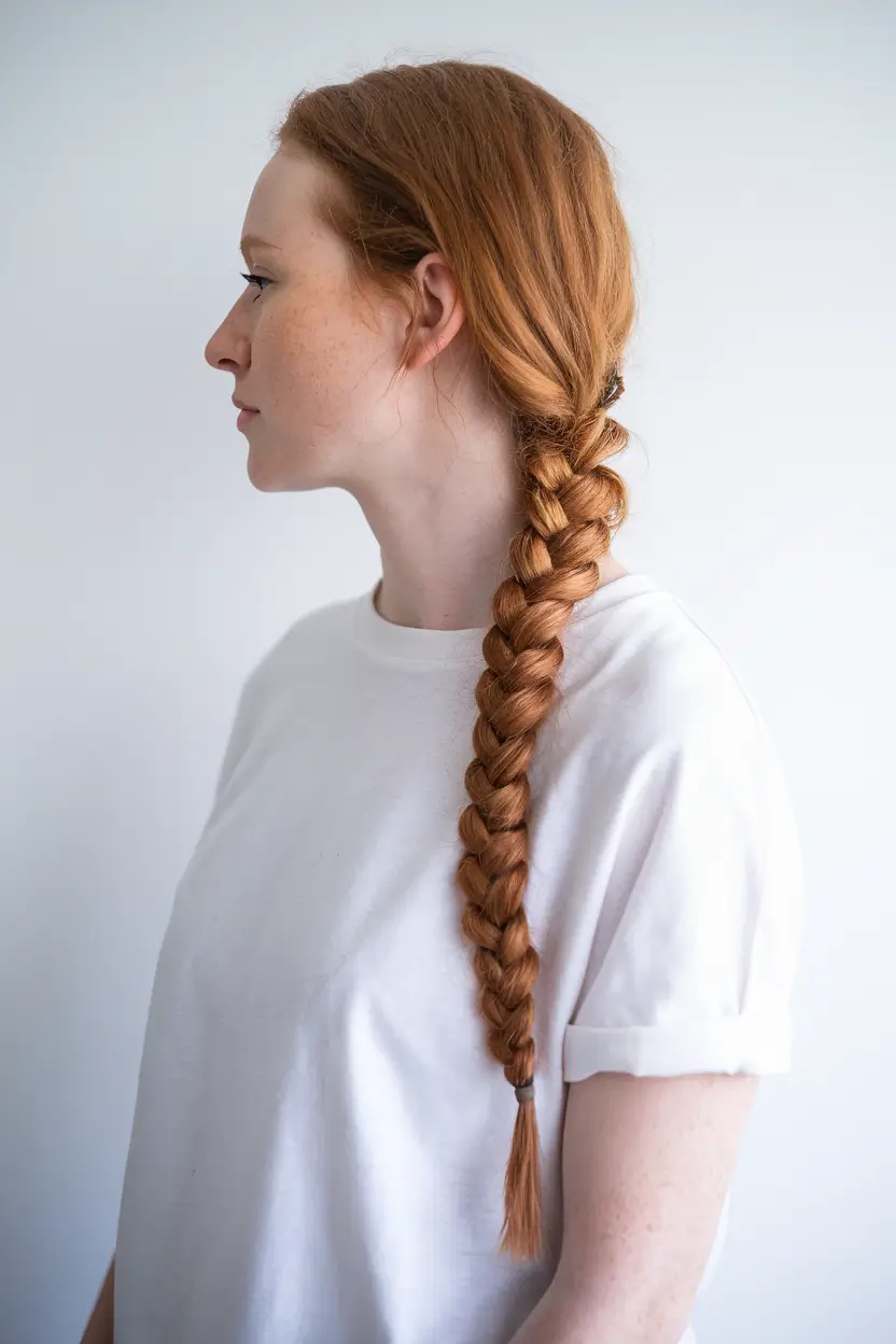 summer hairstyle work Side Braid on Natural Texture