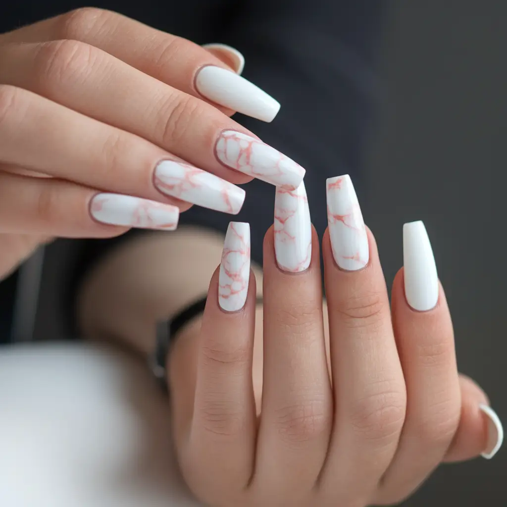 june nails Soft Lavender Ombre Swirl