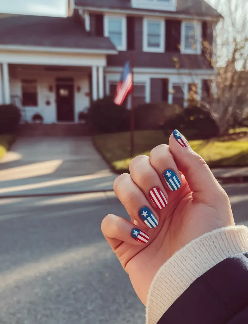 patriotic nails design Liberty on the Block