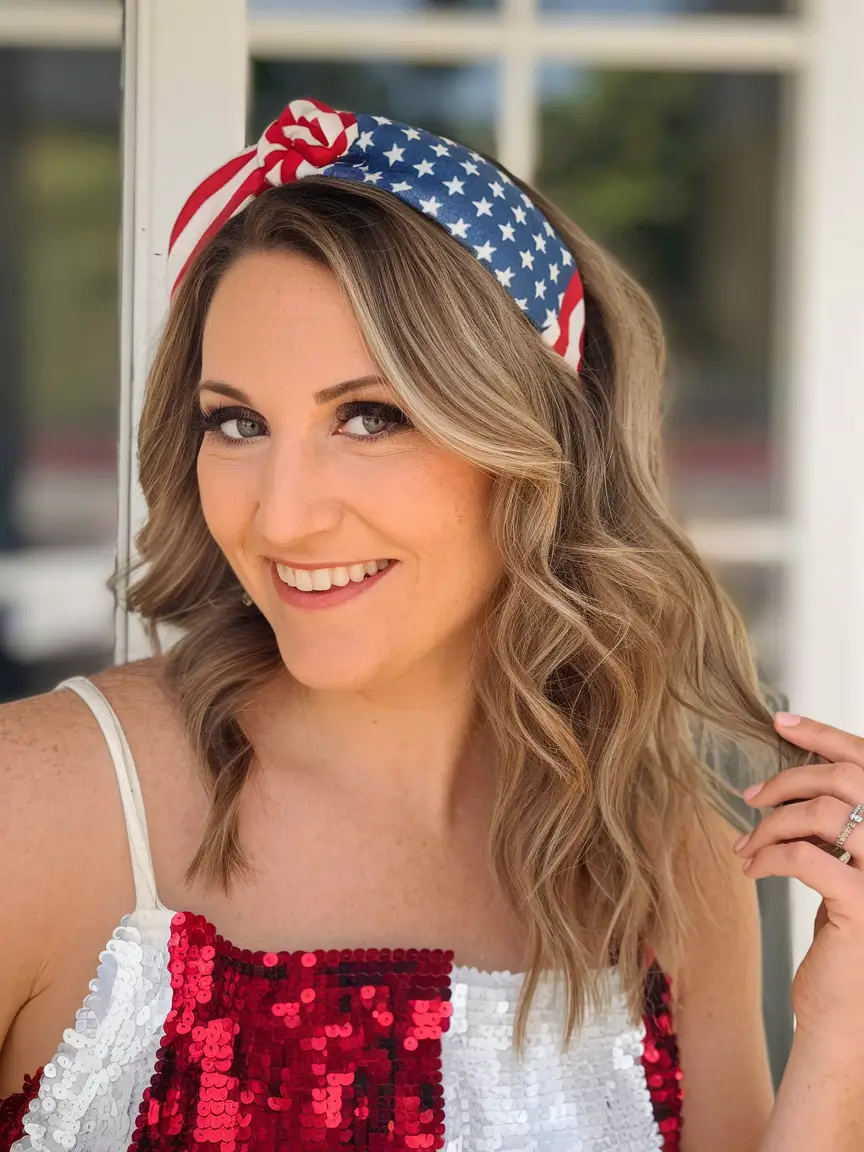 4th-of-july-hairstyle-Retro-Chic-Headband