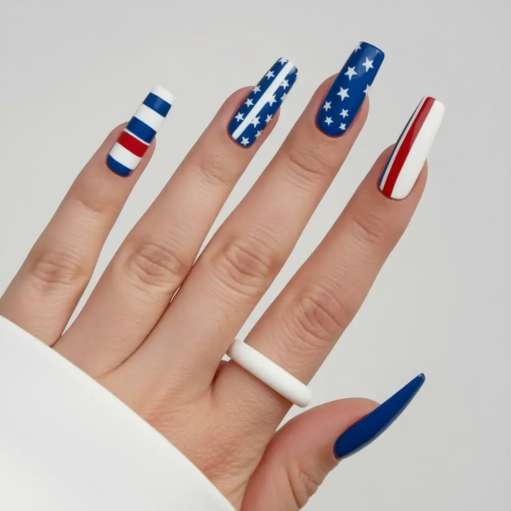 patriotic nails design Graphic Patriot Luxe