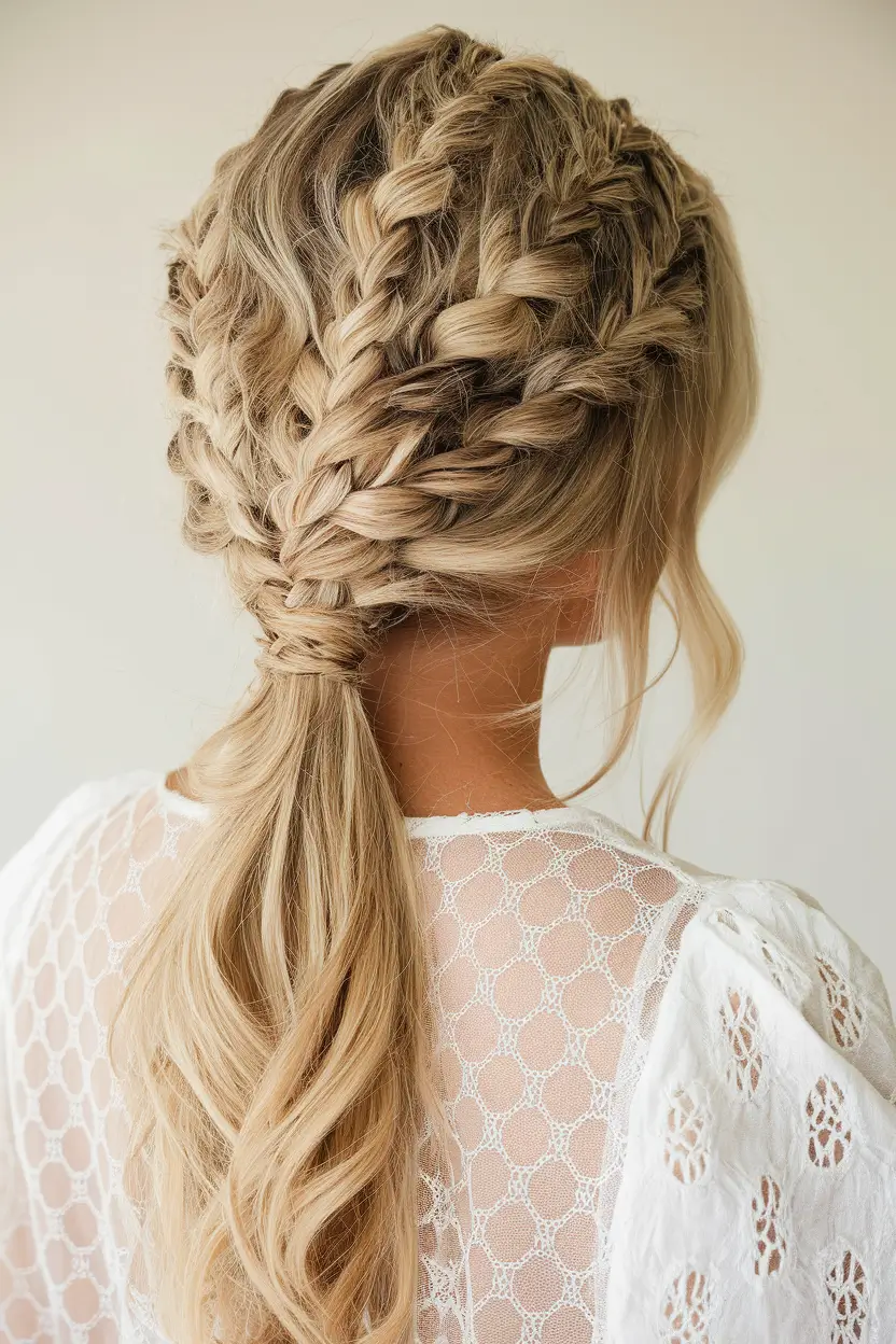 4th of july hairstyles ideas 2025 Boho Braided Ponytail