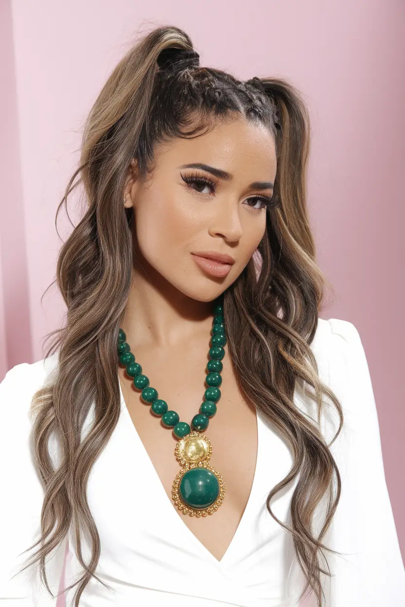 4th of july hairstyles ideas 2025 Double Ponytails