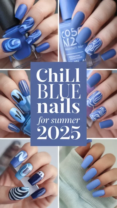 Chill Blue Nails for Summer 2025: From Sky Pastels to Bold Ocean Vibes