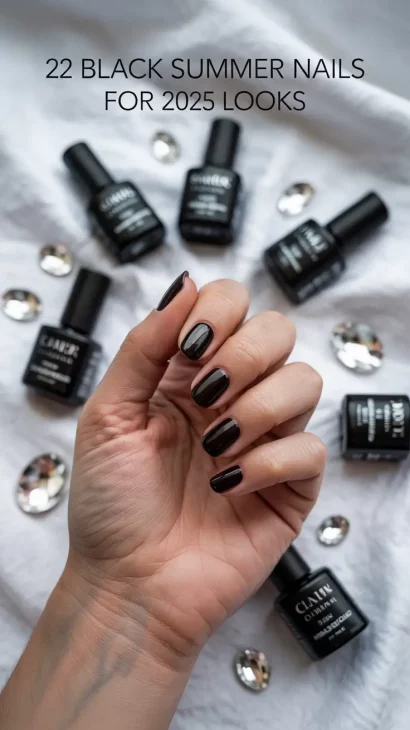 Black Summer Nails for 2025 Looks: Bold, Elegant & Unexpected Designs