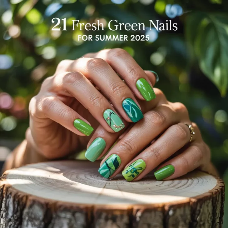 Fresh Green Nails for Summer 2025: Trendy Ideas in Every Shade of Green