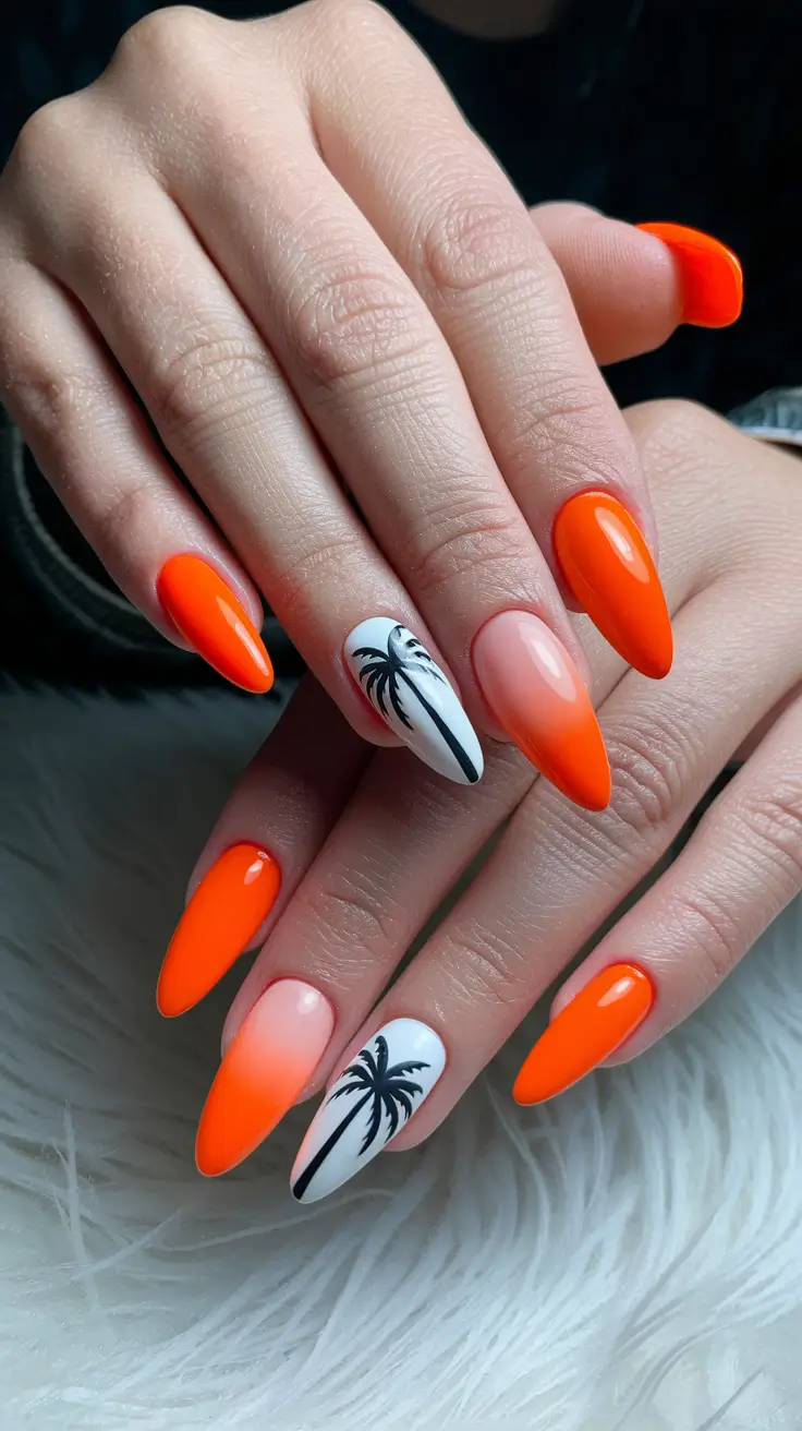 bright nails for summer the beach Neon Tropic Vibes