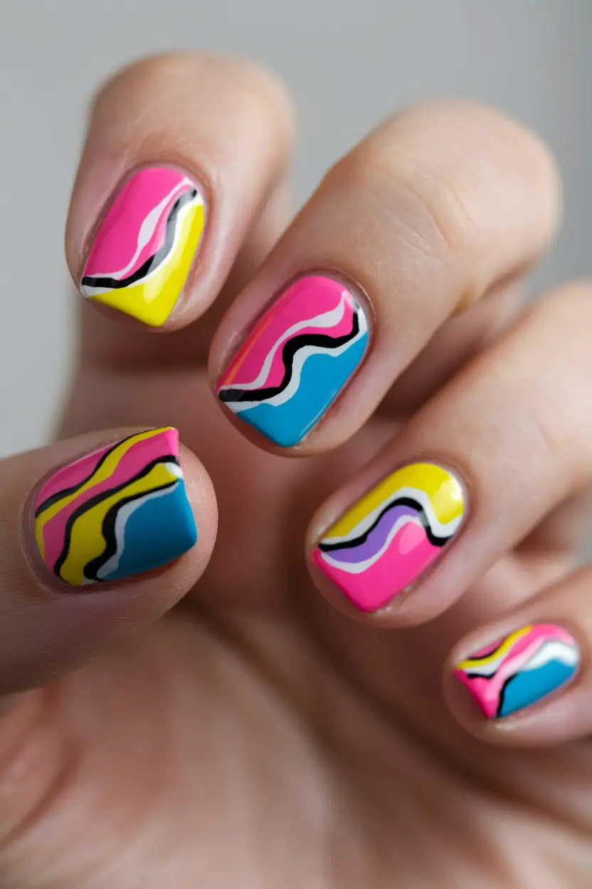 best nail colors for july Fresh Blue Florals for Summer Fun
