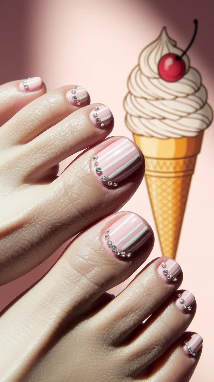 toe colors summer Retro Daisies on a Jet Black Base