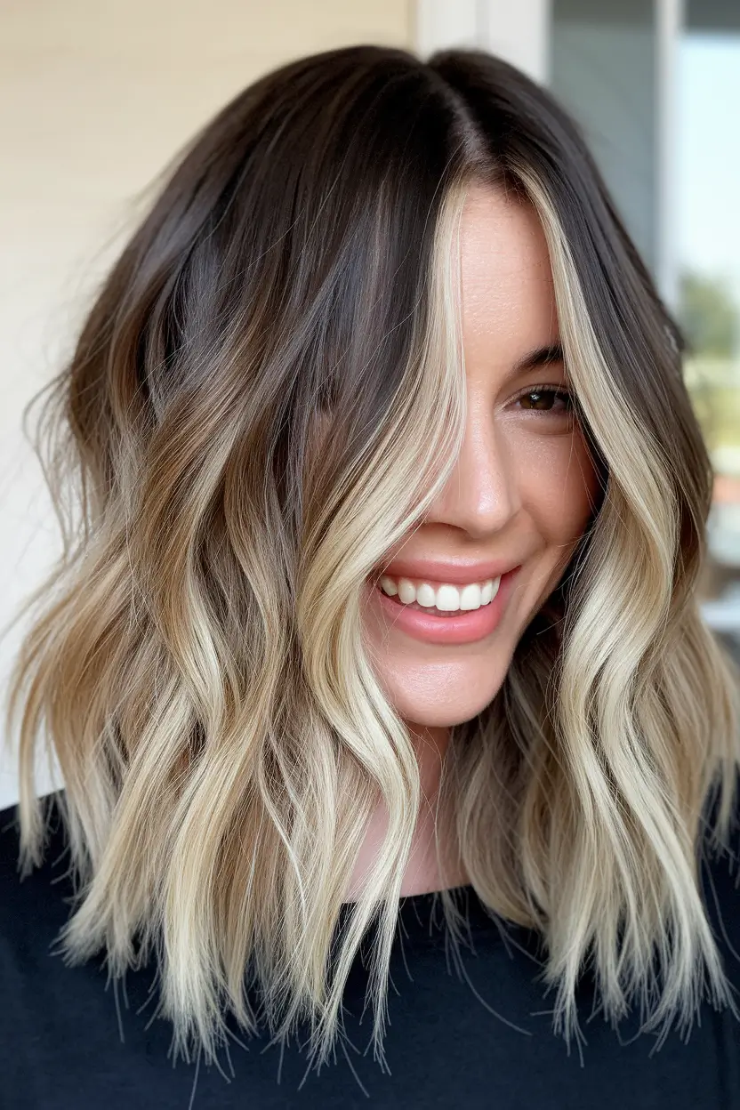 brunette hair with highlights summer sun kissed+Face-Framing Highlights with Beachside Energy