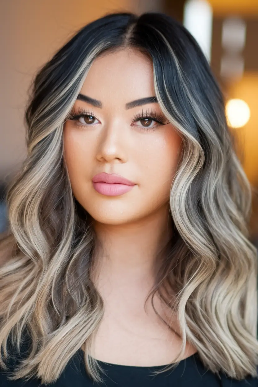 summer brunette hair balayage sun kissed highlights Modern Cool-Toned Balayage with High Definition