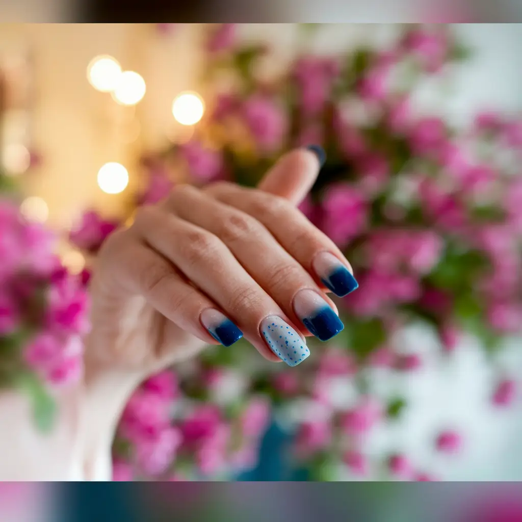 classy summer nails classy summer nails square Blue 2025