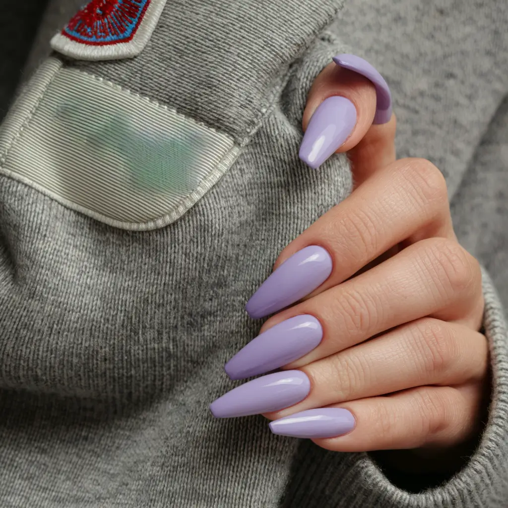coffin nails summer simple Classic Lavender for Everyday Glam