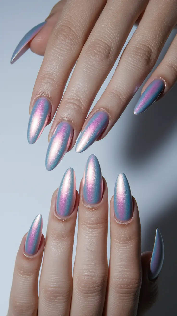 cotton-candy-blue-chrome-nails-ombre-effect