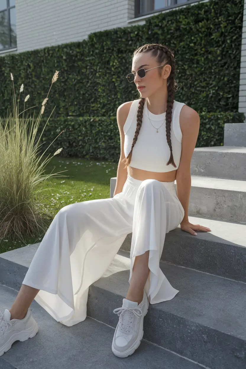 teen girl hairstyles for summer Sporty Braids with a Minimalist Edge