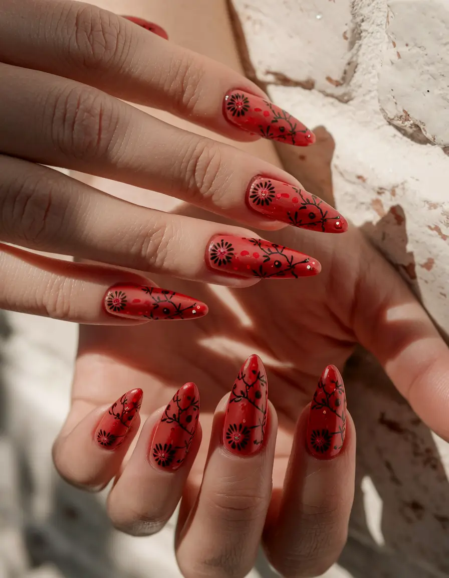 cute summer nails square Lime Juice and Tangerine Glow