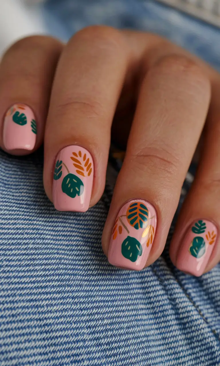 Cute Summer Nails You’ll Love in 2025 Pink and Aqua Teardrop Pop