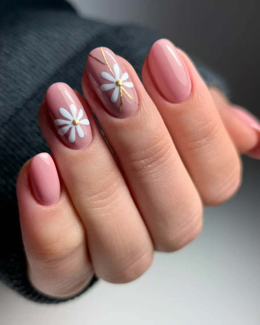 blue floral nail designs summer Bold & Bright Blue Floral Fantasy