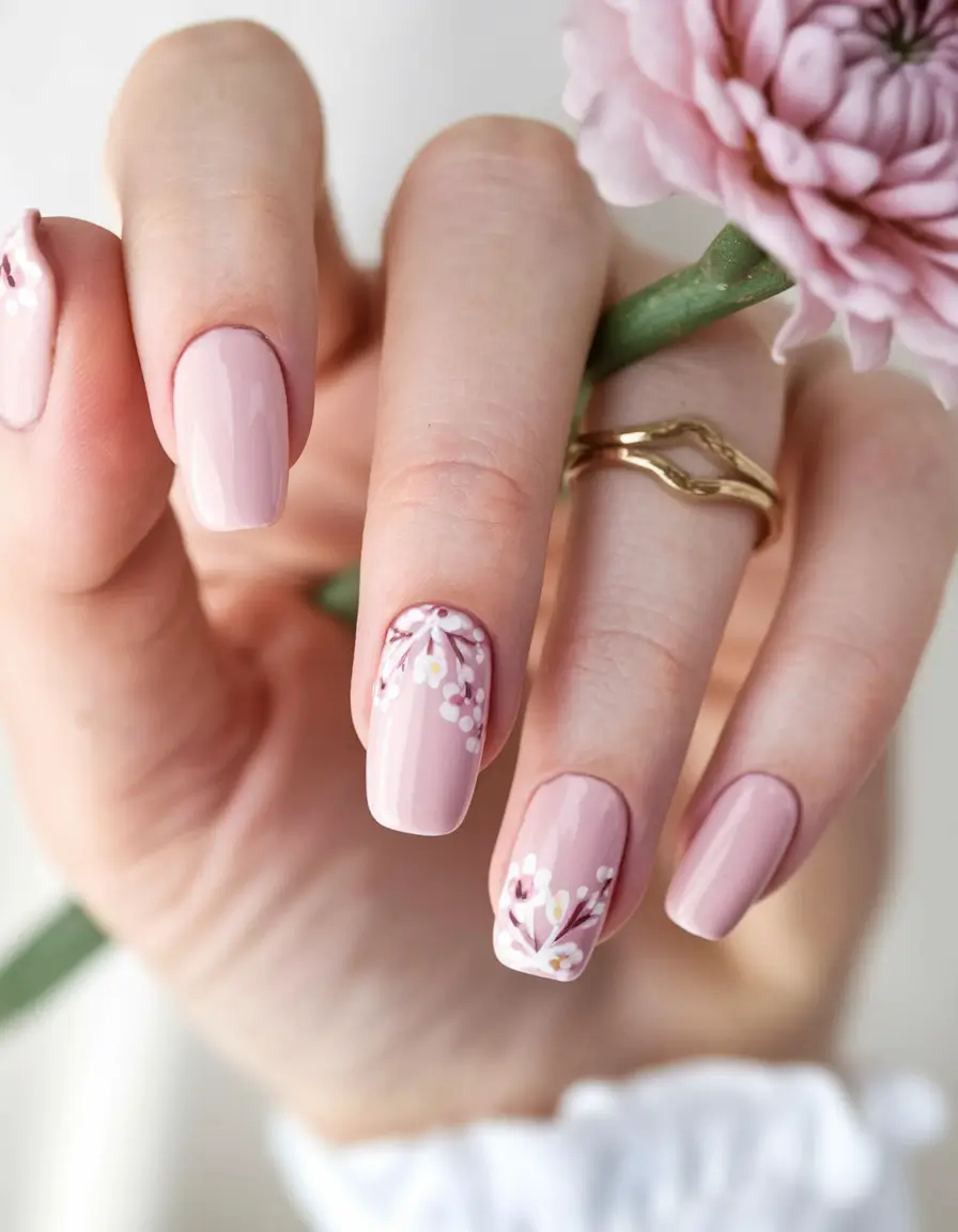 simple floral nail art summer Short & Sweet Florals for Everyday Summer