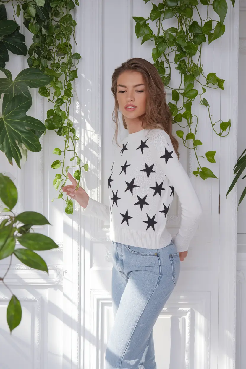 july outfits Black Stars and Light Denim