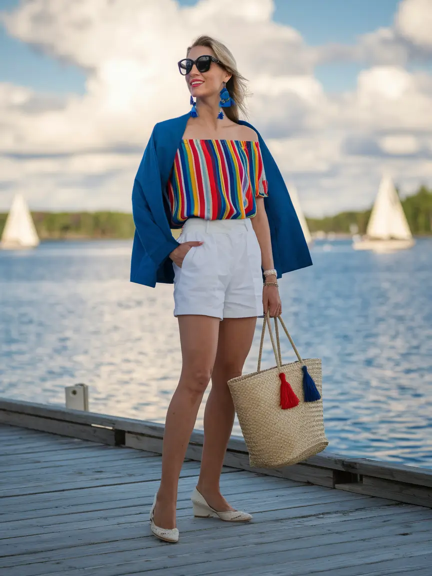 july outfits Seaside Chic in Primary Colors