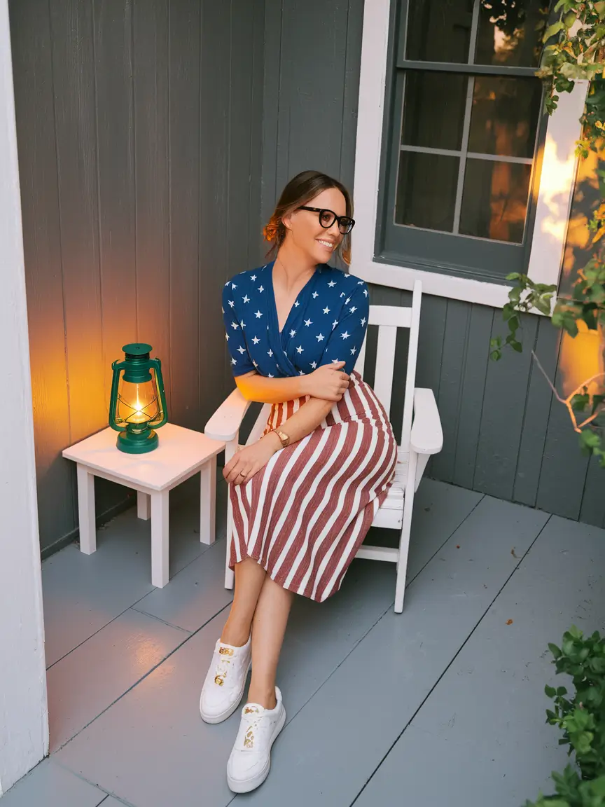 july outfits+Stars and Stripes in a Modern Midi