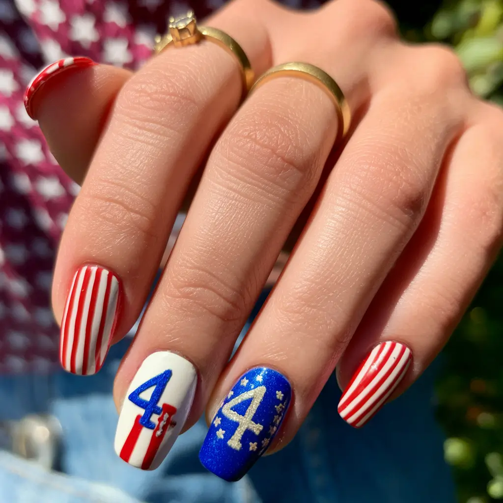 july 4th nails designs Stripes and Symbols for the Big Day