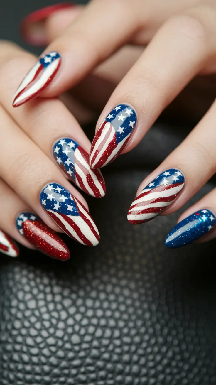 july nails ideas Minimalist Fireworks Flare