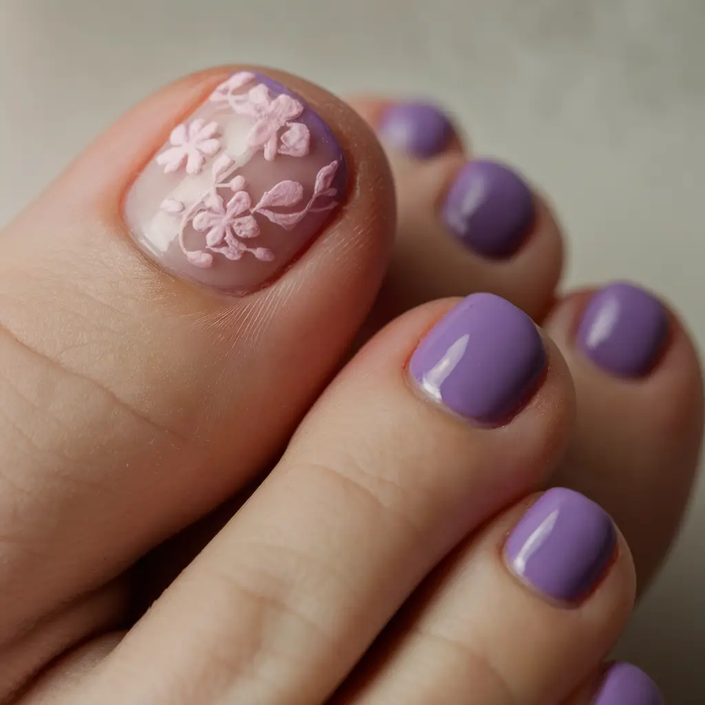 June 2025 Toes with Style Lavender Bloom for Subtle June Charm