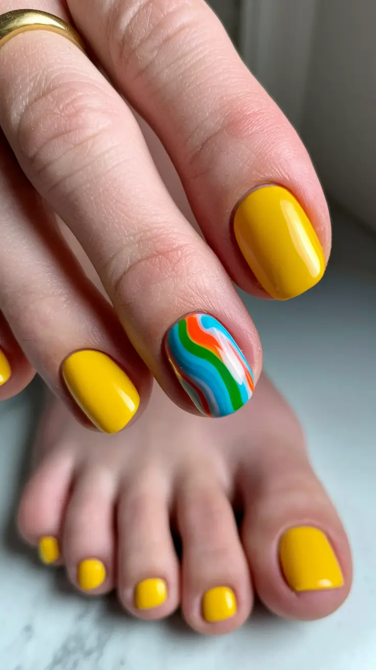 june toes Retro Pop Lemon Drop