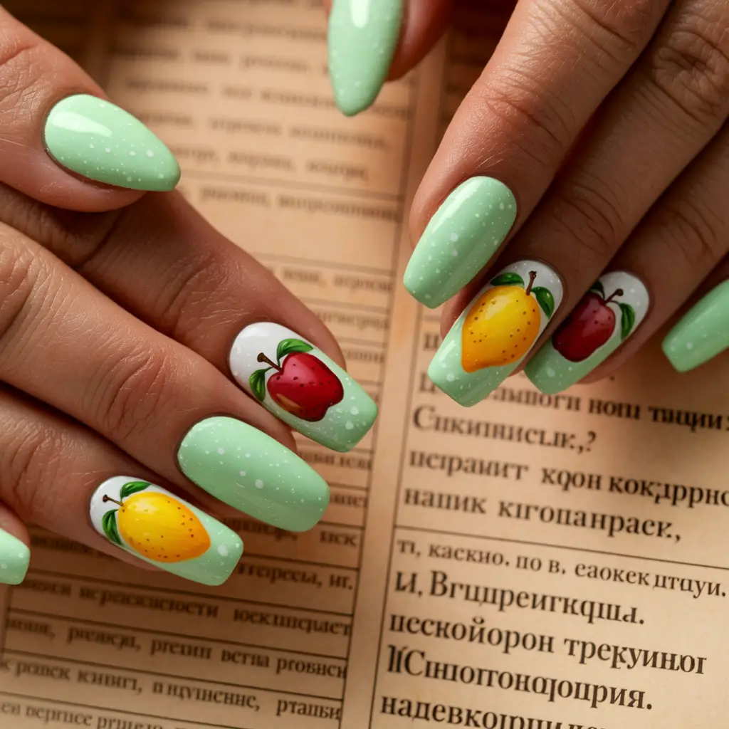 lemon nails designs Pastel Fruit Punch with Lemon Accents