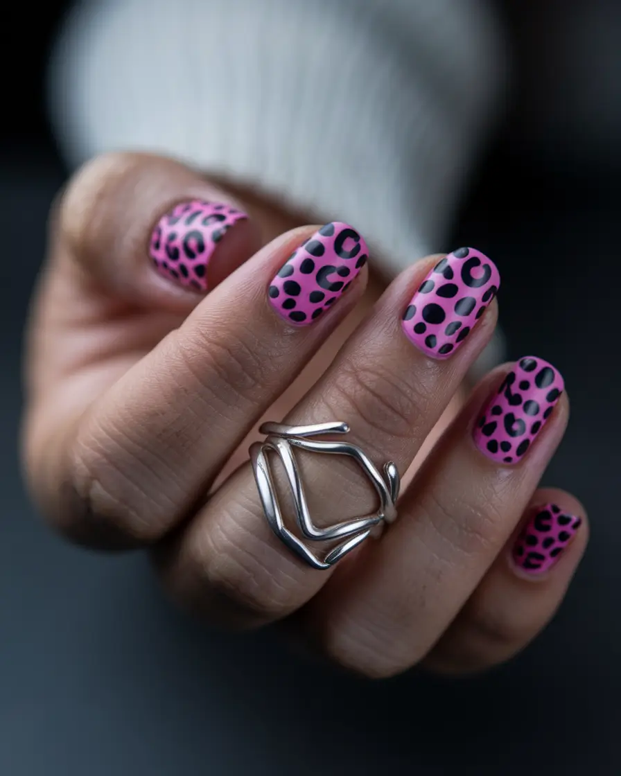 neon summer nails Wild in Hot Pink