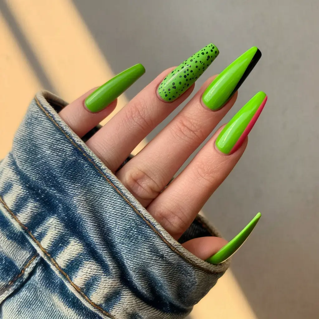 neon summer nails designs Sunset Ombre Drama for Golden Hour