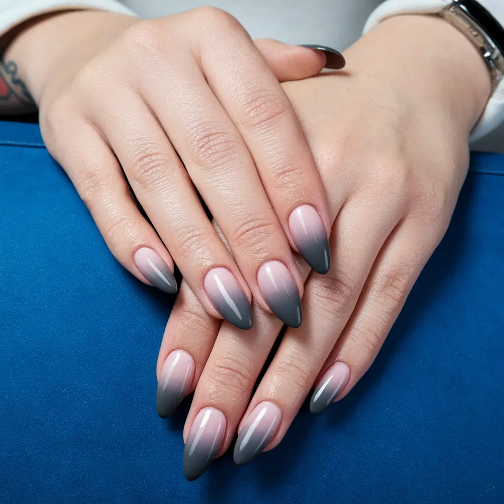 ombre-nail-designs-summer-Graphite-Fade-with-a-Matte-Twist