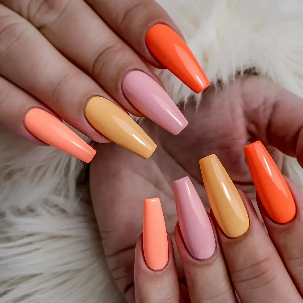 ombre nail designs summer Melon Creamsicle Crush