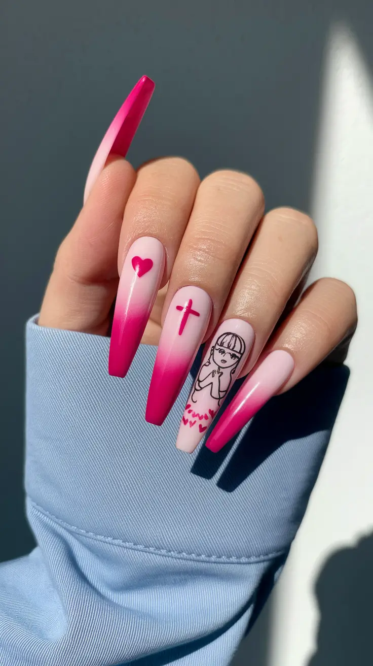 pink nails summer ideas Vibrant Prayers and Pink Power