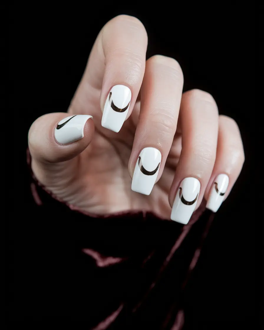 pretty nails Color Blocked Smile Accent Nails