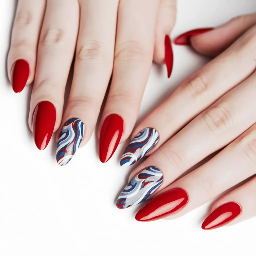 red white blue nails Stars and Stripes with Bold Attitude