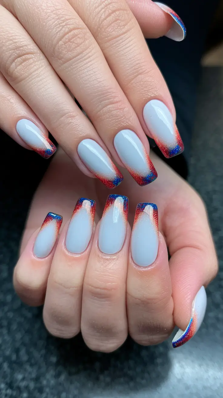 red white blue nails Bold Stripes and Festive Stars