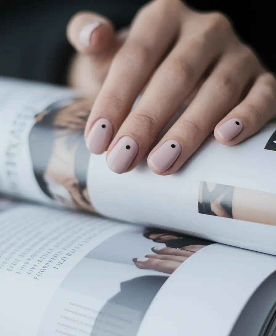 short acrylic nails summer ideas Minimalist Dot Art