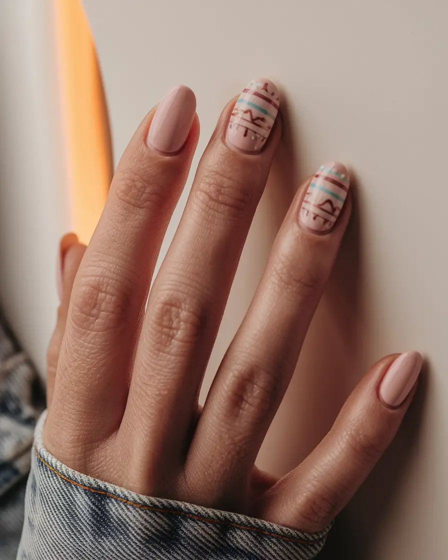 simple nails summer soft tribal simplicity