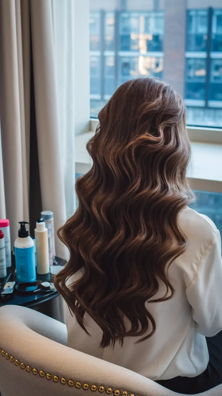 summer hairstyles for long hair Soft Sculpted Waves That Catch the Light