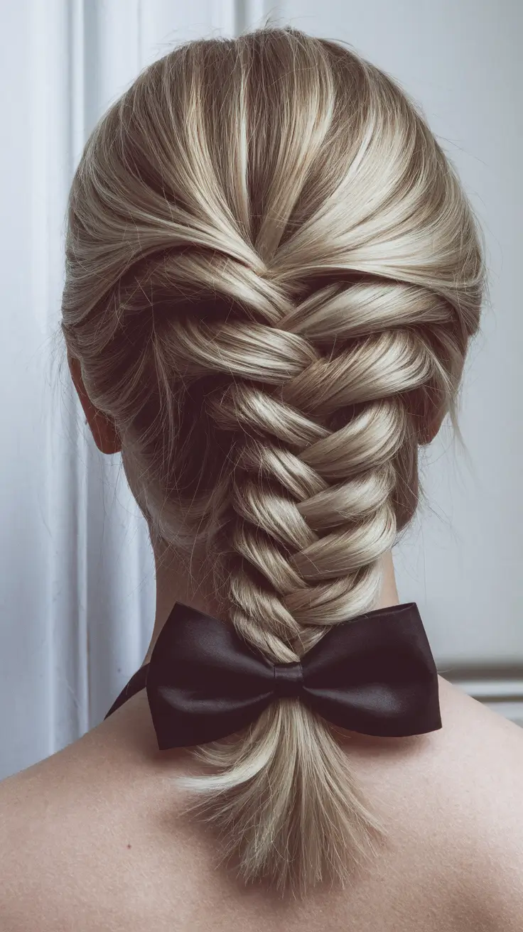 summer hairstyle for long hair Twisted Volume and Black Bow Drama