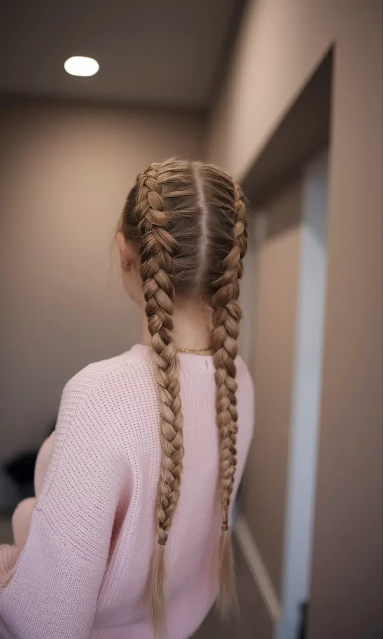 summer hairstyle for long hair Double Braids, Double Sass