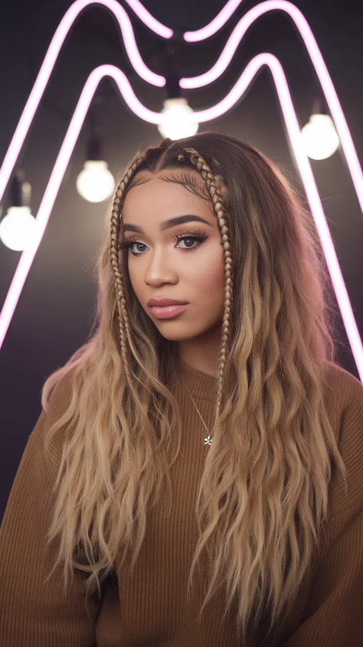 summer braids for black women Goddess Waves with Statement Face-Framing Braids