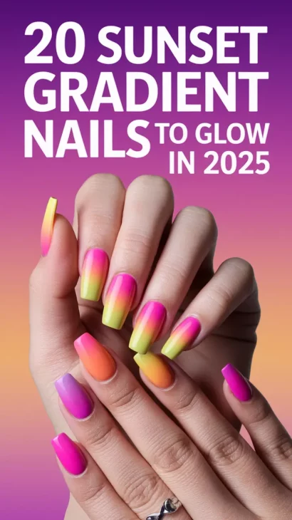Sunset Gradient Nails to Glow in 2025